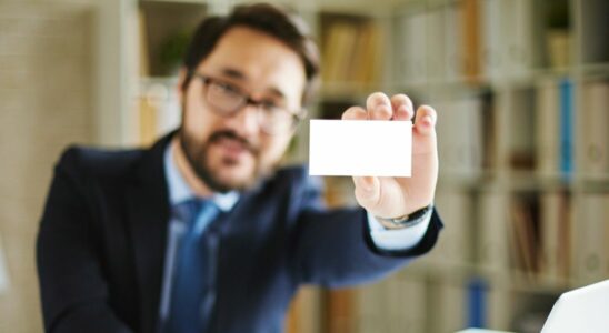 nom sur une carte de visite